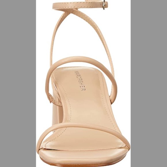 ❤️ Marc Fisher Gandia Heeled Sandal in Light Latte - Picture 8 of 9